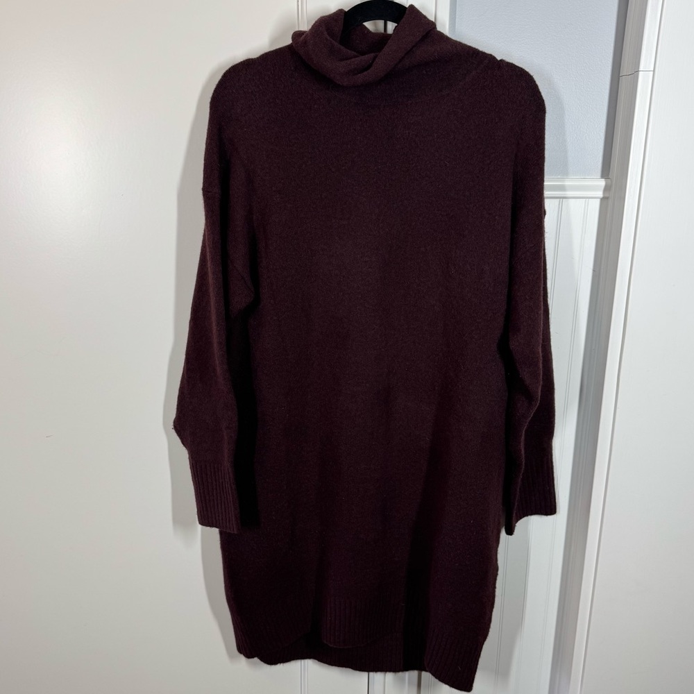 Uniqlo Women's Long Sleeve Turtleneck Sweater Dress - Deep Burgundy